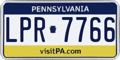 PA license plate LPR7766