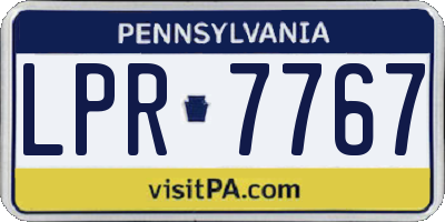 PA license plate LPR7767