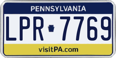 PA license plate LPR7769