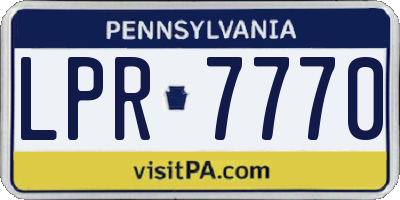 PA license plate LPR7770