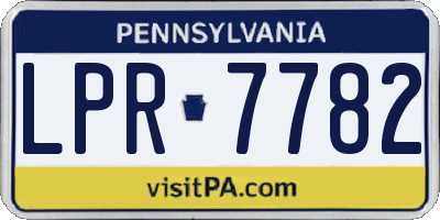 PA license plate LPR7782