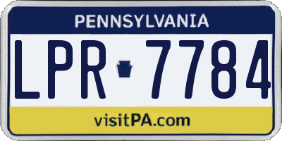PA license plate LPR7784