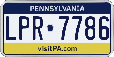 PA license plate LPR7786