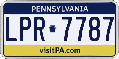PA license plate LPR7787