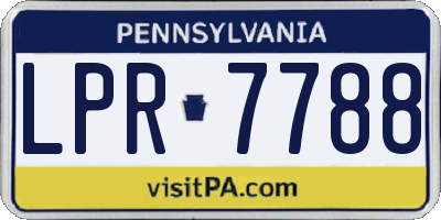 PA license plate LPR7788
