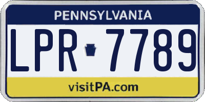 PA license plate LPR7789