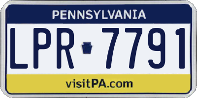 PA license plate LPR7791