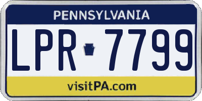 PA license plate LPR7799