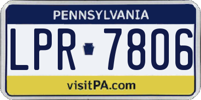 PA license plate LPR7806