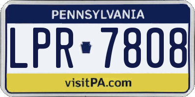 PA license plate LPR7808