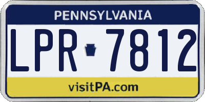 PA license plate LPR7812