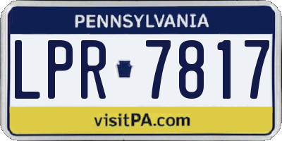 PA license plate LPR7817