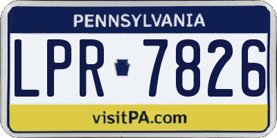 PA license plate LPR7826