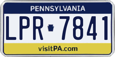 PA license plate LPR7841