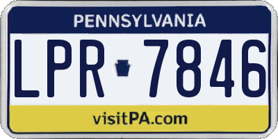 PA license plate LPR7846