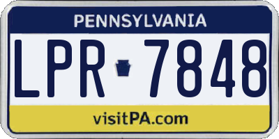 PA license plate LPR7848