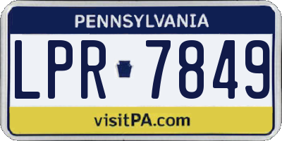PA license plate LPR7849