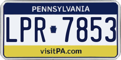 PA license plate LPR7853