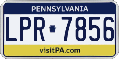 PA license plate LPR7856