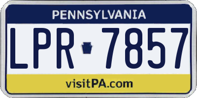 PA license plate LPR7857
