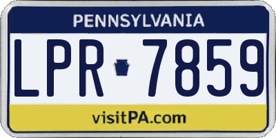PA license plate LPR7859