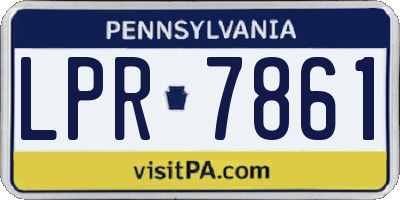 PA license plate LPR7861