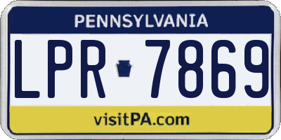PA license plate LPR7869