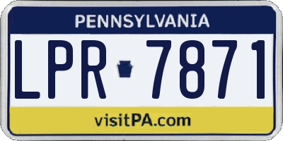 PA license plate LPR7871