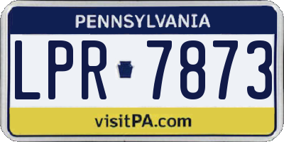 PA license plate LPR7873