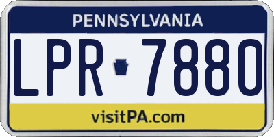 PA license plate LPR7880