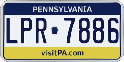 PA license plate LPR7886