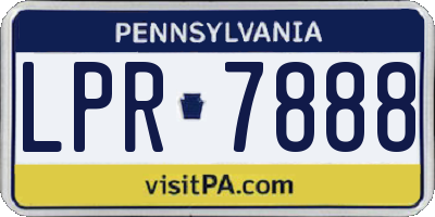PA license plate LPR7888
