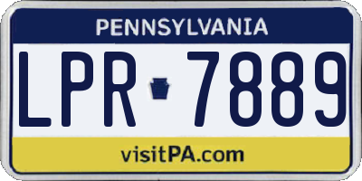 PA license plate LPR7889