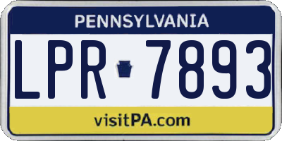 PA license plate LPR7893