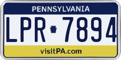 PA license plate LPR7894