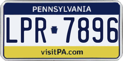 PA license plate LPR7896