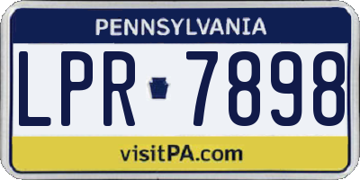 PA license plate LPR7898