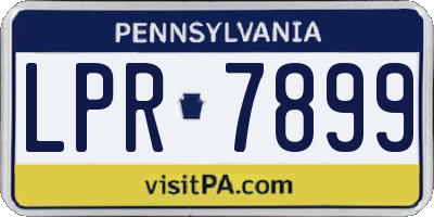 PA license plate LPR7899