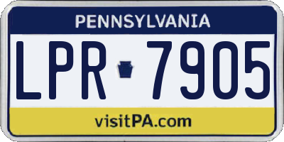 PA license plate LPR7905