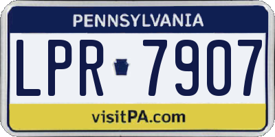 PA license plate LPR7907