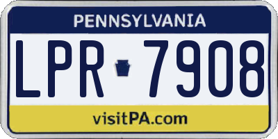 PA license plate LPR7908