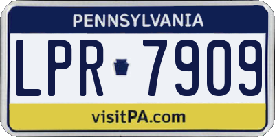 PA license plate LPR7909