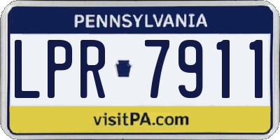 PA license plate LPR7911