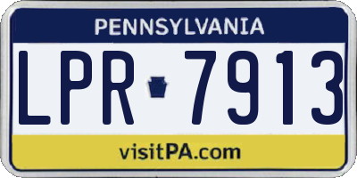 PA license plate LPR7913