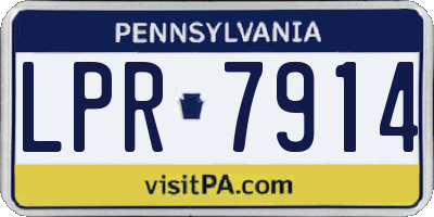PA license plate LPR7914