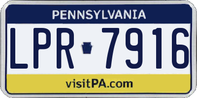 PA license plate LPR7916