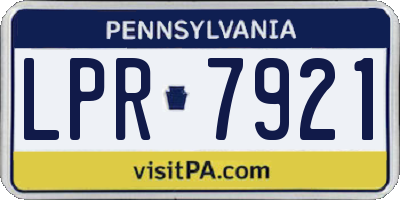 PA license plate LPR7921
