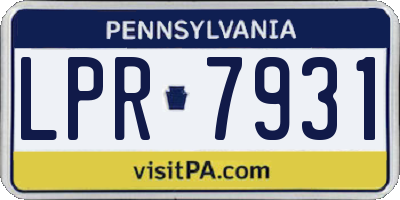 PA license plate LPR7931