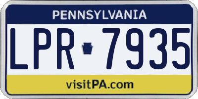 PA license plate LPR7935