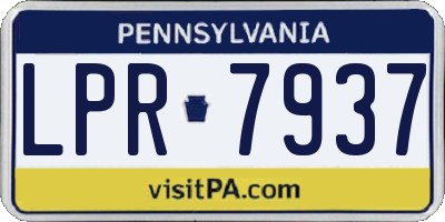 PA license plate LPR7937